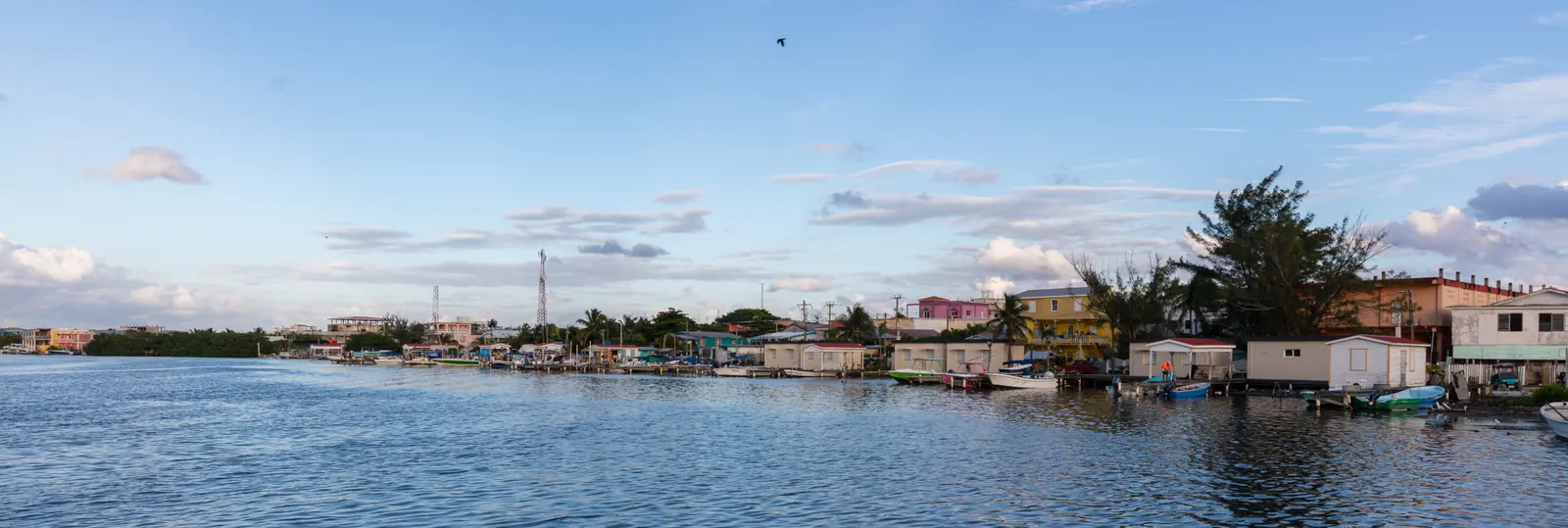 Catholic church in San Pedro, Belize, photographed in December 2025