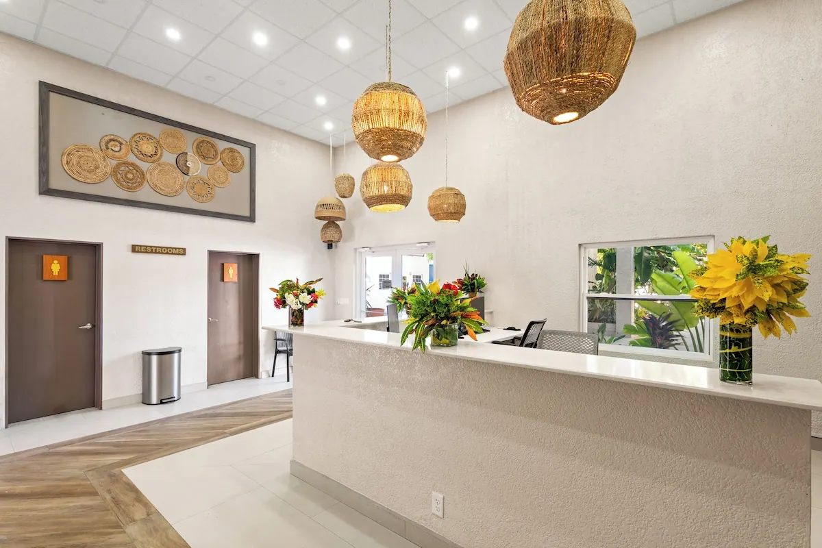 Reception area in the Bananas on the Beach photo gallery