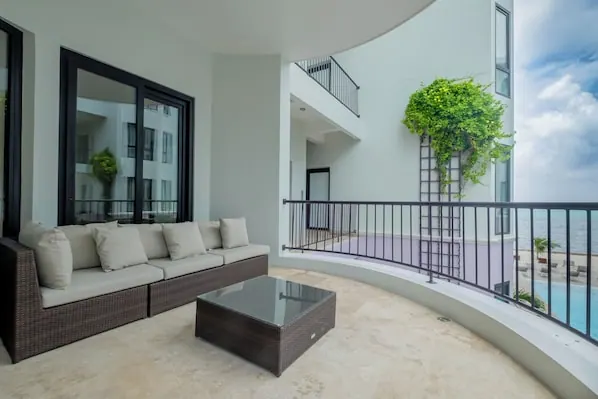 Balcony view in the Diamante Beachfront Suites photo gallery
