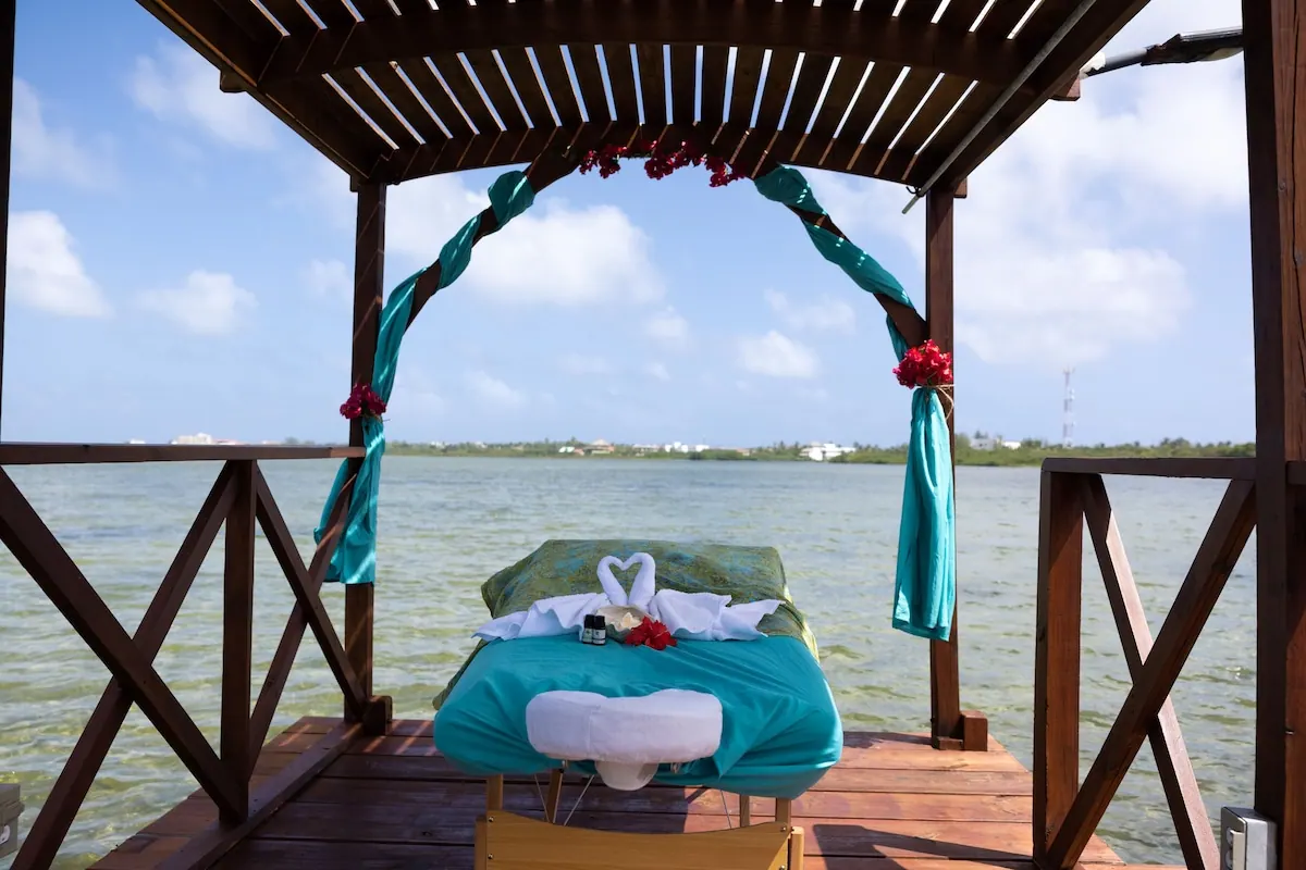 Guest room in the Lina Point Overwater Resort photo gallery