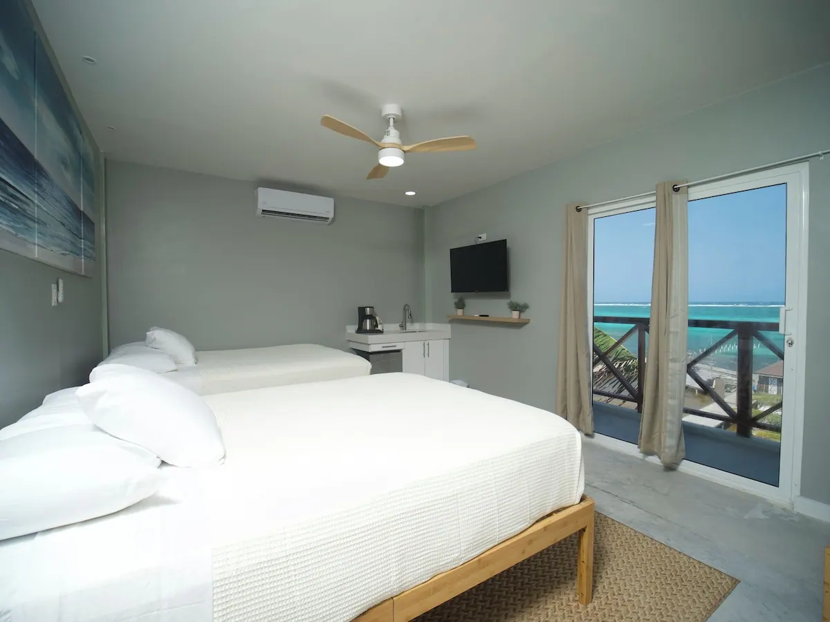 Guest room in the Sandbar Beachfront Hotel & Hostel photo gallery