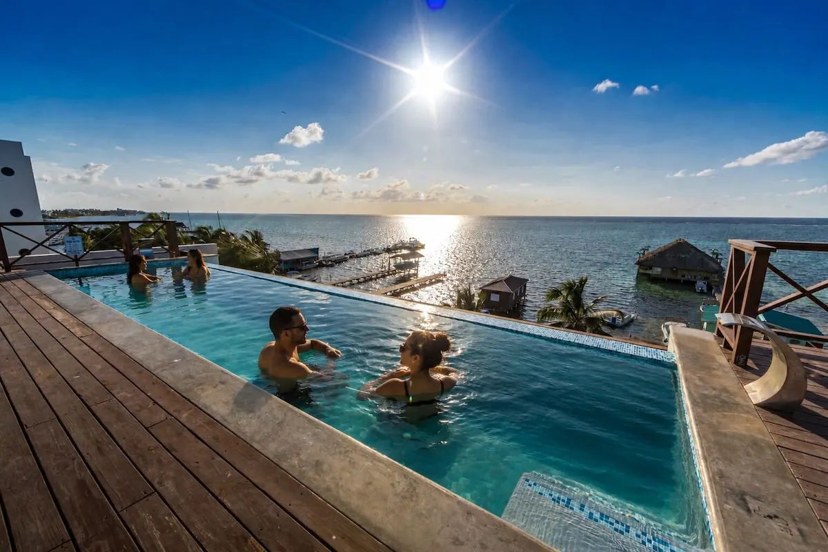 Pool area in the Sandbar Beachfront Hotel & Hostel photo gallery