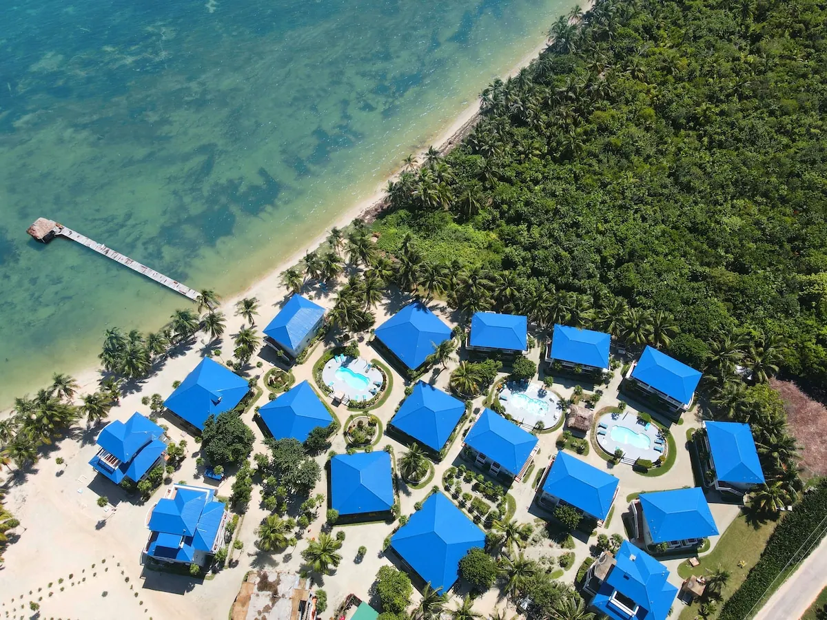Aerial property view in the Sapphire Beach Resort photo gallery