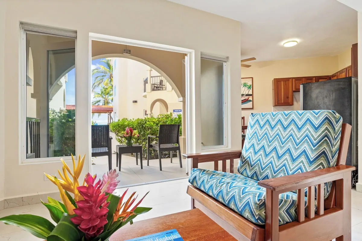 Outdoor terrace in the SunBreeze Suites photo gallery