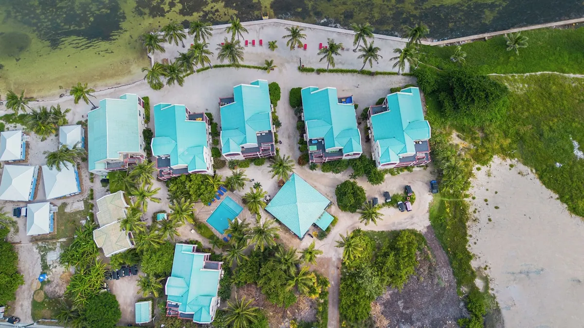 Aerial property view in the Tres Cocos Resort photo gallery